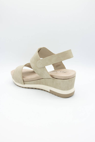 Pierre Dumas Lyra Wedge Sandals for Women in Nude