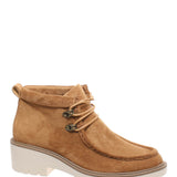 Pierre Dumas Soho Lace Heeled Booties for Women in New Tan