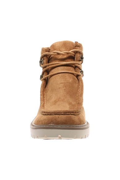 Pierre Dumas Soho Lace Heeled Booties for Women in New Tan