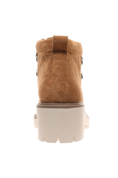Pierre Dumas Soho Lace Heeled Booties for Women in New Tan