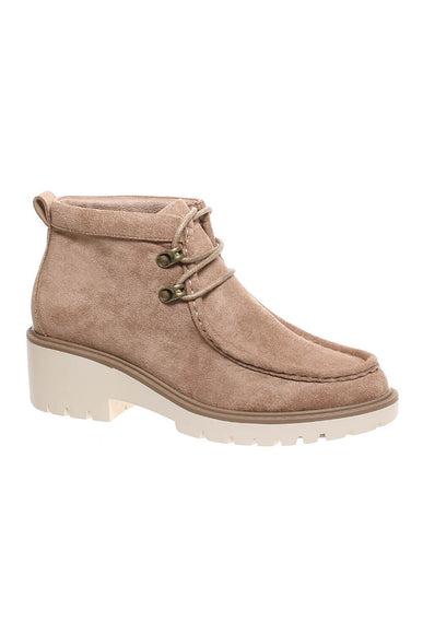 Pierre Dumas Soho Lace Heeled Booties for Women in Taupe