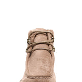 Pierre Dumas Soho Lace Heeled Booties for Women in Taupe