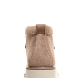 Pierre Dumas Soho Lace Heeled Booties for Women in Taupe
