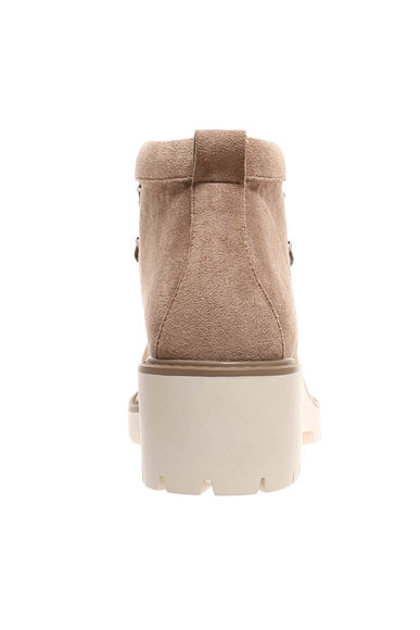 Pierre Dumas Soho Lace Heeled Booties for Women in Taupe