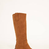 Pierre Dumas Solo Knee High Lug Boots for Women in Cognac