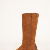Pierre Dumas Solo Knee High Lug Boots for Women in Cognac