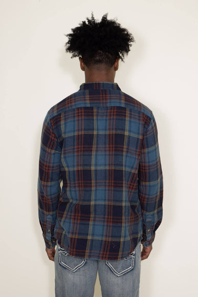 Plaid Two Pocket Flannel for Men in Blue
