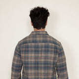 Plaid Flannel Shirt for Men in Tan