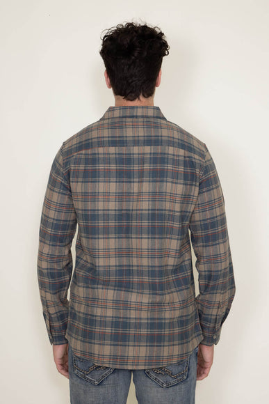 Plaid Flannel Shirt for Men in Tan