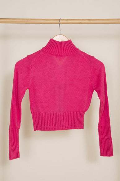 Youth Cropped Zip-Front Jacket for Girls in Pink