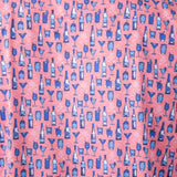 Printed Golf Cocktail Polo Shirt for Men in Pink
