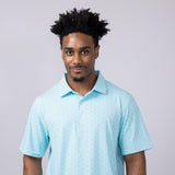 Printed Golf Tees Polo Shirt for Men in Mint