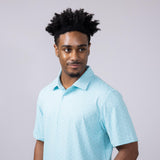 Printed Golf Tees Polo Shirt for Men in Mint