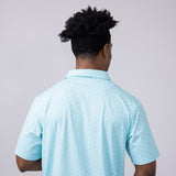 Printed Golf Tees Polo Shirt for Men in Mint