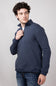 Hallstatt Quarter Zip Fleece Pullover for Men in Denim