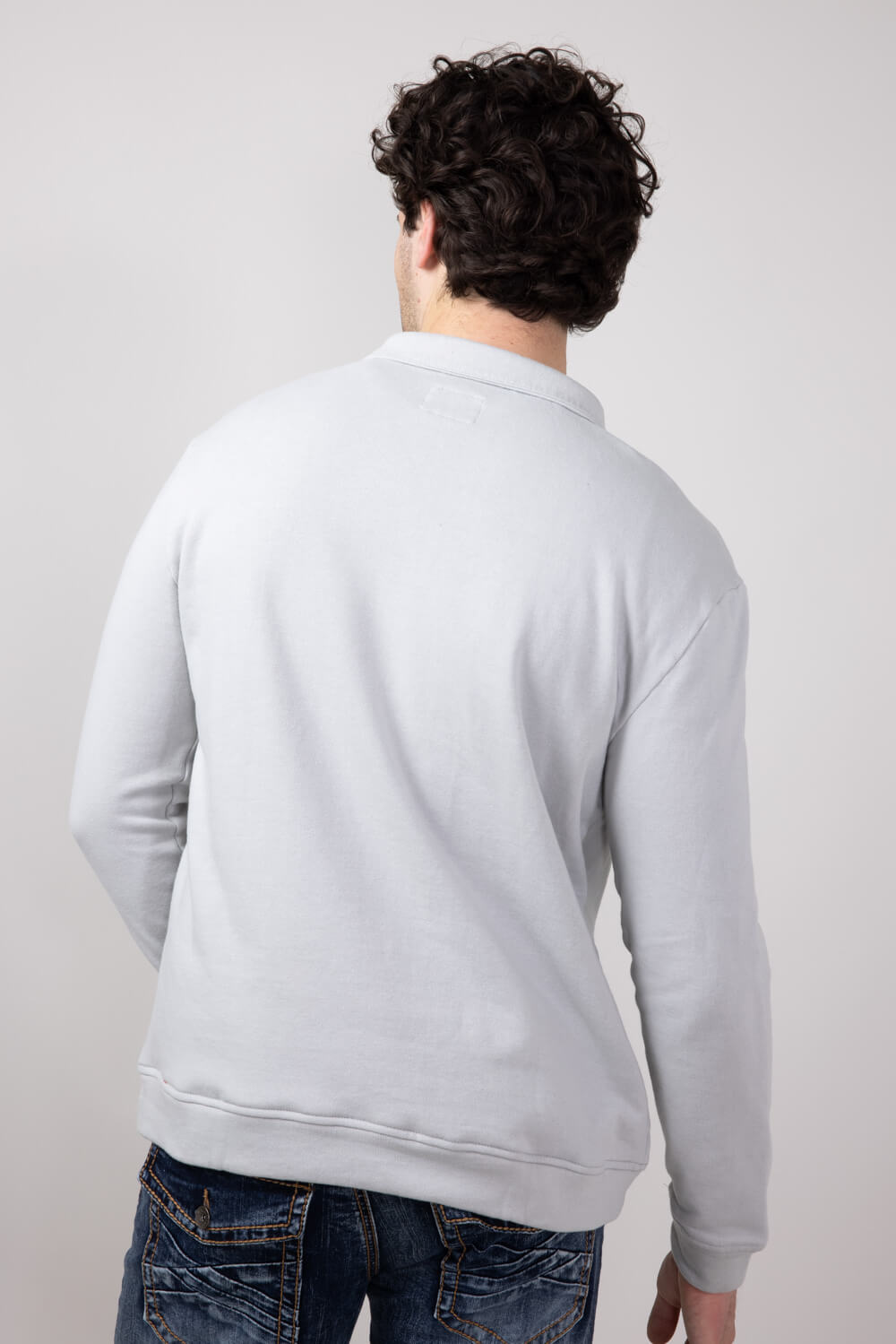 Hallstatt Quarter Zip Fleece Pullover for Men in Gray Cloud