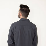 Quick Dry Snap Front Shirt for Men in Grey