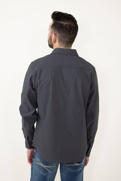 Quick Dry Snap Front Shirt for Men in Grey