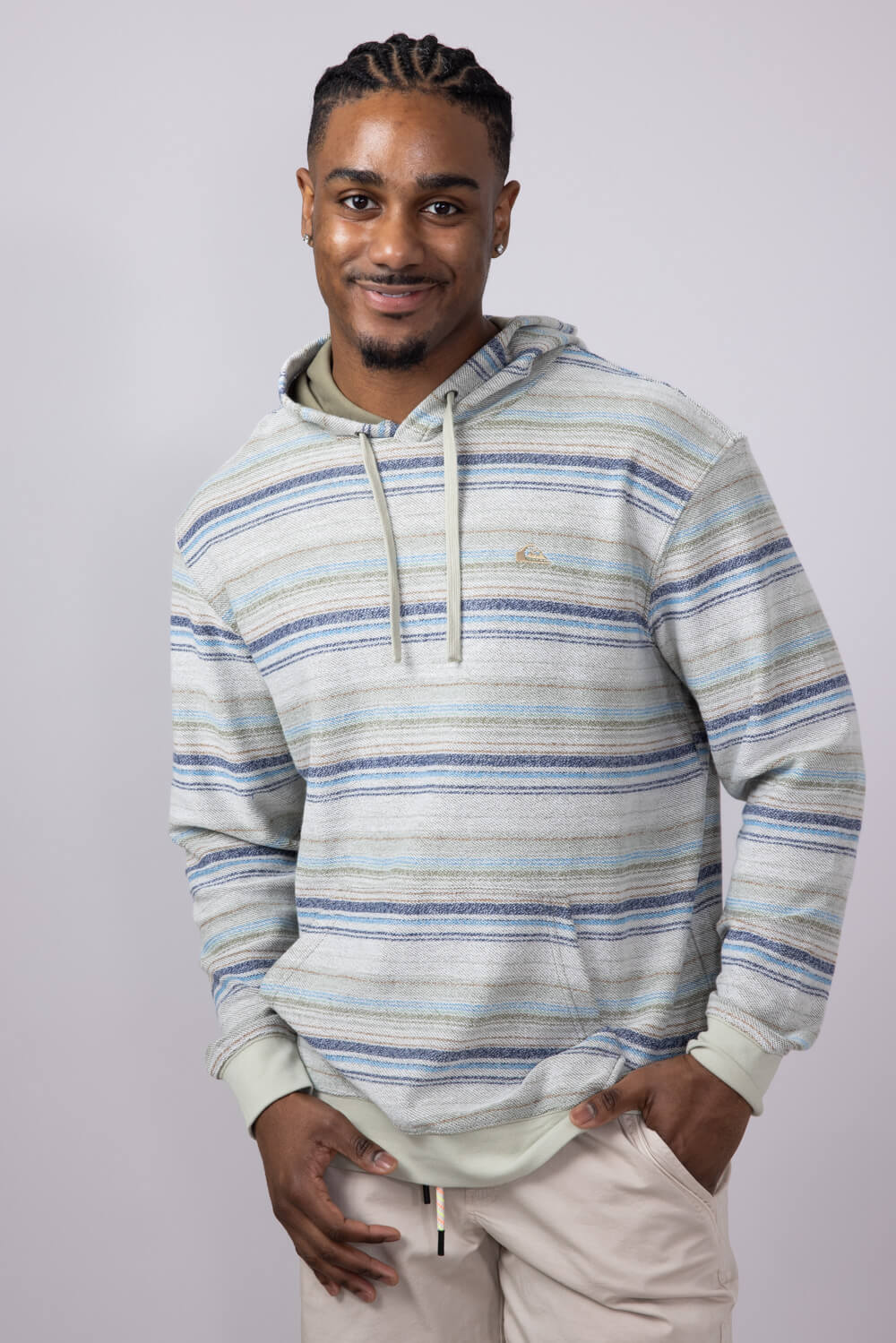 Quiksilver Great Otway Hoodie for Men in Pale Aloe