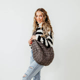 Quilted Puffer Bag for Women in Green