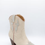 Qupid Zane Western Booties for Women in Stone