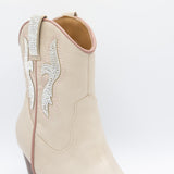 Qupid Zane Western Booties for Women in Stone