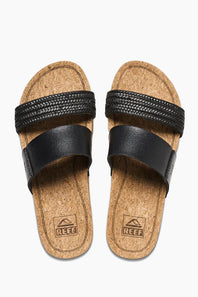 Reef Shoes Cushion Vista High Braid Sandals for Women in Black