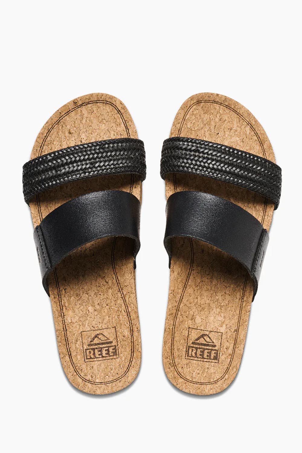 Reef Shoes Cushion Vista High Braid Sandals for Women in Black