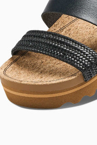 Reef Shoes Cushion Vista High Braid Sandals for Women in Black