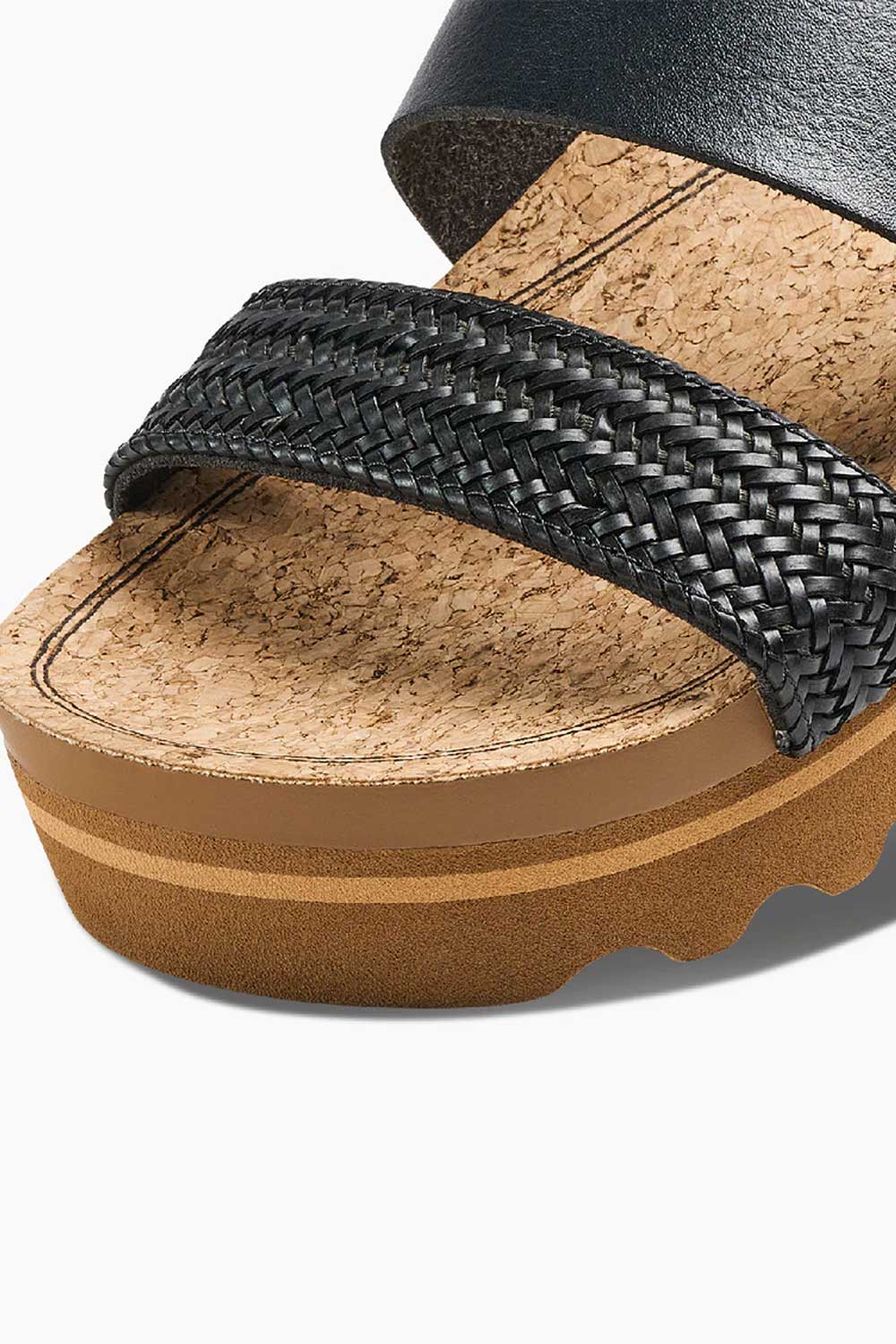 Reef Shoes Cushion Vista High Braid Sandals for Women in Black