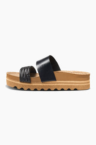 Reef Shoes Cushion Vista High Braid Sandals for Women in Black