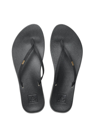 Reef Cushion Slim Flip Flops for Women in Black