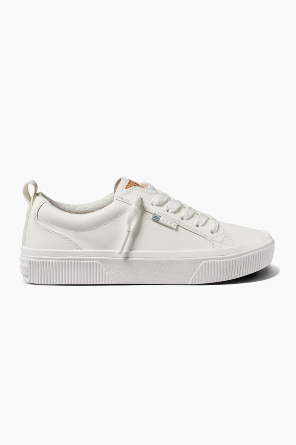 Reef Lay Day Dawn Leather Sneakers for Women in White