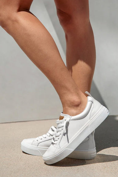 Reef Lay Day Dawn Leather Sneakers for Women in White