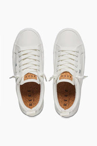 Reef Lay Day Dawn Leather Sneakers for Women in White