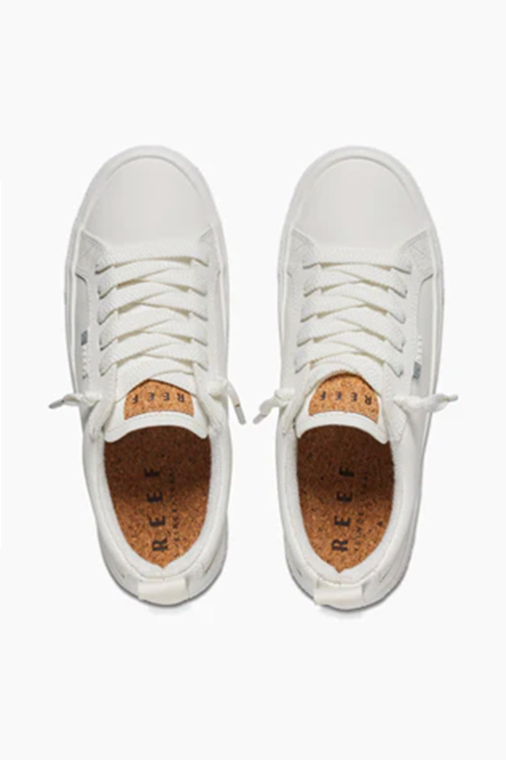 Reef Lay Day Dawn Leather Sneakers for Women in White
