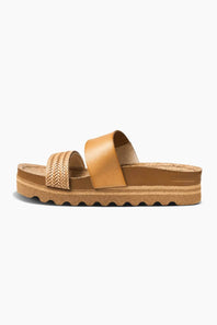 Reef Shoes Cushion Vista Hi Twist Sandals for Women in Natural Braid
