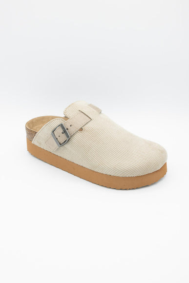 Rocket Dog Abel Plus Corduroy Clogs for Women in Taupe