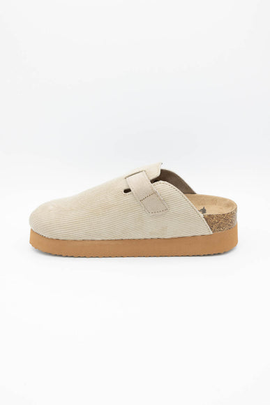 Rocket Dog Abel Plus Corduroy Clogs for Women in Taupe