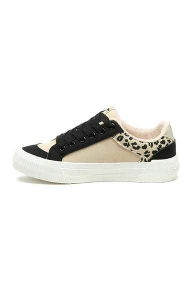 Rocket Dog Cheery Color Block Sneakers for Women in Leopard Black