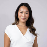 Rokoko Open Back Wrap Top for Women in White