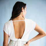 Rokoko Open Back Wrap Top for Women in White