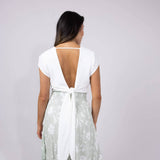 Rokoko Open Back Wrap Top for Women in White