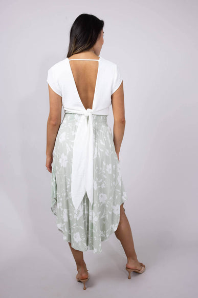 Rokoko Open Back Wrap Top for Women in White