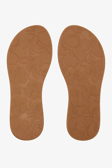 Roxy Shoes Porto Platform Sandals for Women in Brown/Cream