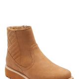 Roxy Shoes Jovie Faux Fur Booties for Women in Tan