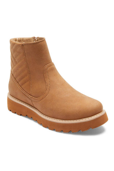 Roxy Shoes Jovie Faux Fur Booties for Women in Tan