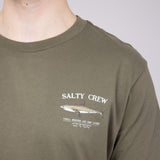 Salty Crew Bruce T-Shirt for Men in Dusty Olive