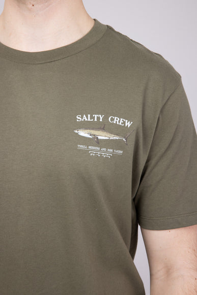 Salty Crew Bruce T-Shirt for Men in Dusty Olive