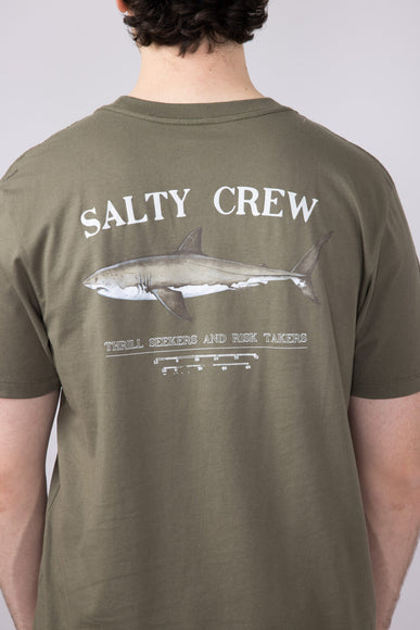 Salty Crew Bruce T-Shirt for Men in Dusty Olive